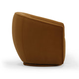 Jordan Performance Velvet Swivel Accent Chair - Cognac