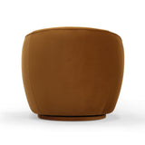 Jordan Performance Velvet Swivel Accent Chair - Cognac