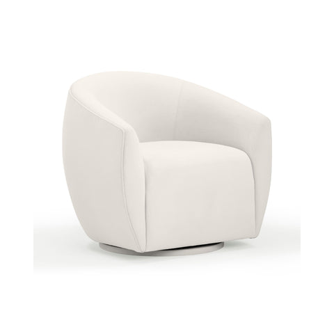 Jordan Performance Velvet Swivel Accent Chair - Cream