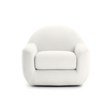 Tiago Performance Velvet Swivel Accent Chair - Cream