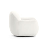 Tiago Performance Velvet Swivel Accent Chair - Cream