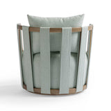 Paolo Textured Contract-Grade Weave Fabric Swivel Accent Chair - Mint Green