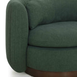 Nura Contract-Grade Chenille Swivel Accent Chair - Forest Green