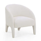 Kris Contract-Grade Chenille Accent Chair - Cream