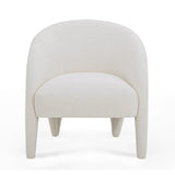 Kris Contract-Grade Chenille Accent Chair - Cream