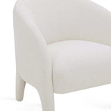 Kris Contract-Grade Chenille Accent Chair - Cream