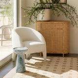 Kris Contract-Grade Chenille Accent Chair - Cream