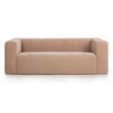 Alder 89" Upcycled Contract-Grade Chenille Sofa - Peach