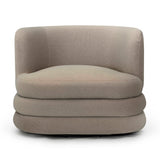Astor Performance Faux Mohair Swivel Hotel Lounge Chair - Taupe