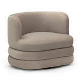 Astor Performance Faux Mohair Swivel Hotel Lounge Chair - Taupe