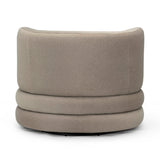 Astor Performance Faux Mohair Swivel Hotel Lounge Chair - Taupe