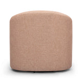 Thao Contract-Grade Basketweave Fabric Swivel Accent Chair - Blush