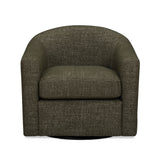 Thao Contract-Grade Basketweave Fabric Swivel Accent Chair - Green