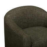 Thao Contract-Grade Basketweave Fabric Swivel Accent Chair - Green