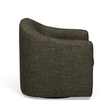 Thao Contract-Grade Basketweave Fabric Swivel Accent Chair - Green