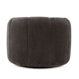 Jasmine Upcycled Contract-Grade Basketweave Fabric Swivel Accent Chair - Storm Grey