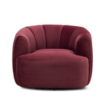 Jasmine Performance Velvet Swivel Accent Chair - Berry Red