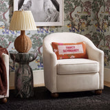 Cettie Performance Velvet Accent Chair - Cream