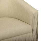 Shag Me Performance Vegan Leather Swivel Accent Chair - Tan