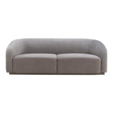 Yara 90.6" Pleated Performance Velvet Sofa by Inspire Me! Home Decor - Grey