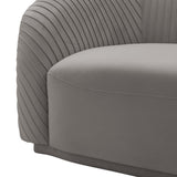 Yara 90.6" Pleated Performance Velvet Sofa by Inspire Me! Home Decor - Grey