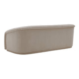 Yara 90.6" Pleated Performance Velvet Sofa by Inspire Me! Home Decor - Beige