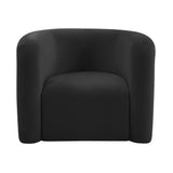 Curves Performance Velvet Lounge Chair - Black