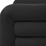 Curves Performance Velvet Lounge Chair - Black