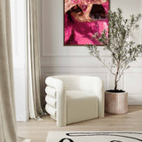 Curves Performance Velvet Lounge Chair - Cream