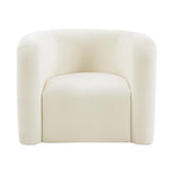 Curves Performance Velvet Lounge Chair - Cream
