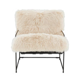 Kimi Genuine Sheepskin Accent Chair - Natural
