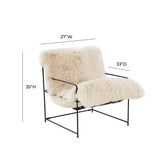 Kimi Genuine Sheepskin Accent Chair - Natural