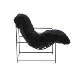 Kimi Genuine Sheepskin Accent Chair - Black