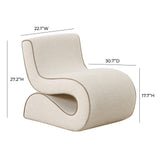 Senna Performance Fabric Accent Chair - Cream