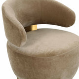 Austin Upcycled Contract-Grade Fabric Swivel Accent Chair - Oat
