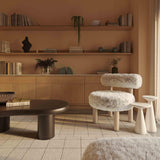 Carmel Contract-Grade Vegan Shearling Accent Chair - Natural