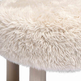Carmel Contract-Grade Vegan Shearling Accent Chair - Natural