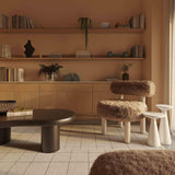 Carmel Contract-Grade Vegan Shearling Accent Chair - Taupe