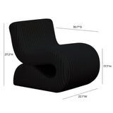 Senna Performance Oversized Corduroy Accent Chair - Black
