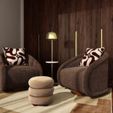 Bonney 20" Boucle Square Throw Pillow Cover - Brown / With Insert