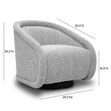 Rory Performance Boucle Swivel Accent Chair - Grey
