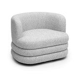 Astor Heavy Performance Boucle Swivel Hotel Lounge Chair - Light Grey