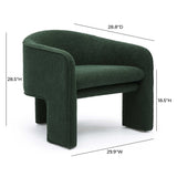 Marla Performance Boucle Accent Chair - Forest Green