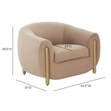 Lina Accent Chair by Inspire Me! Home Decor - Cafe Au Lait
