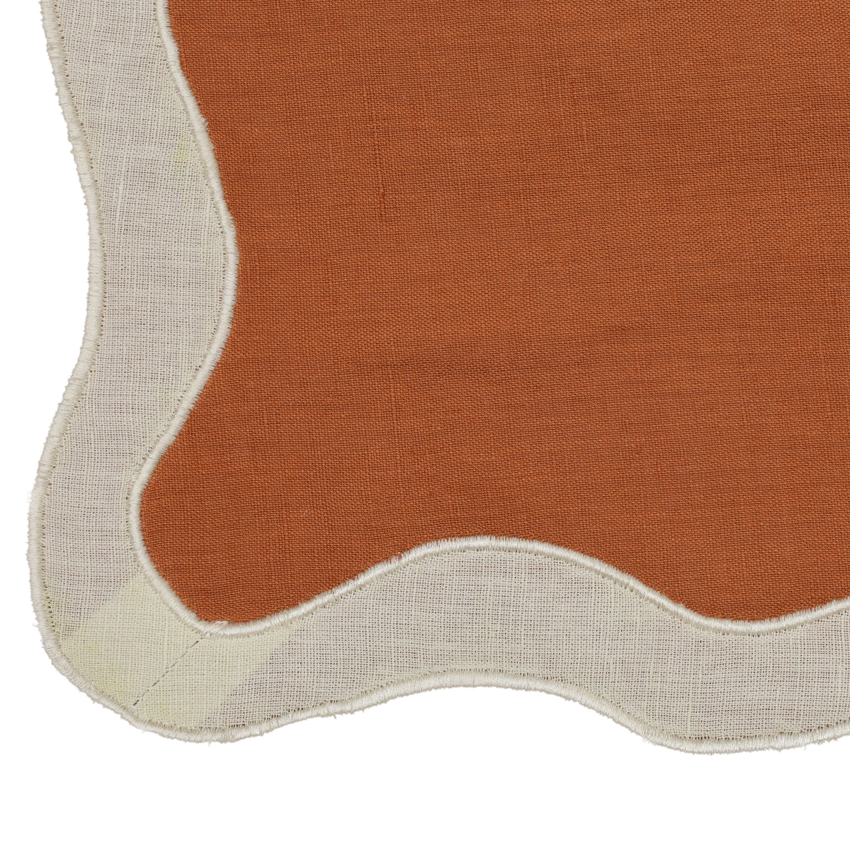 Wavy Challah Cover - Rust