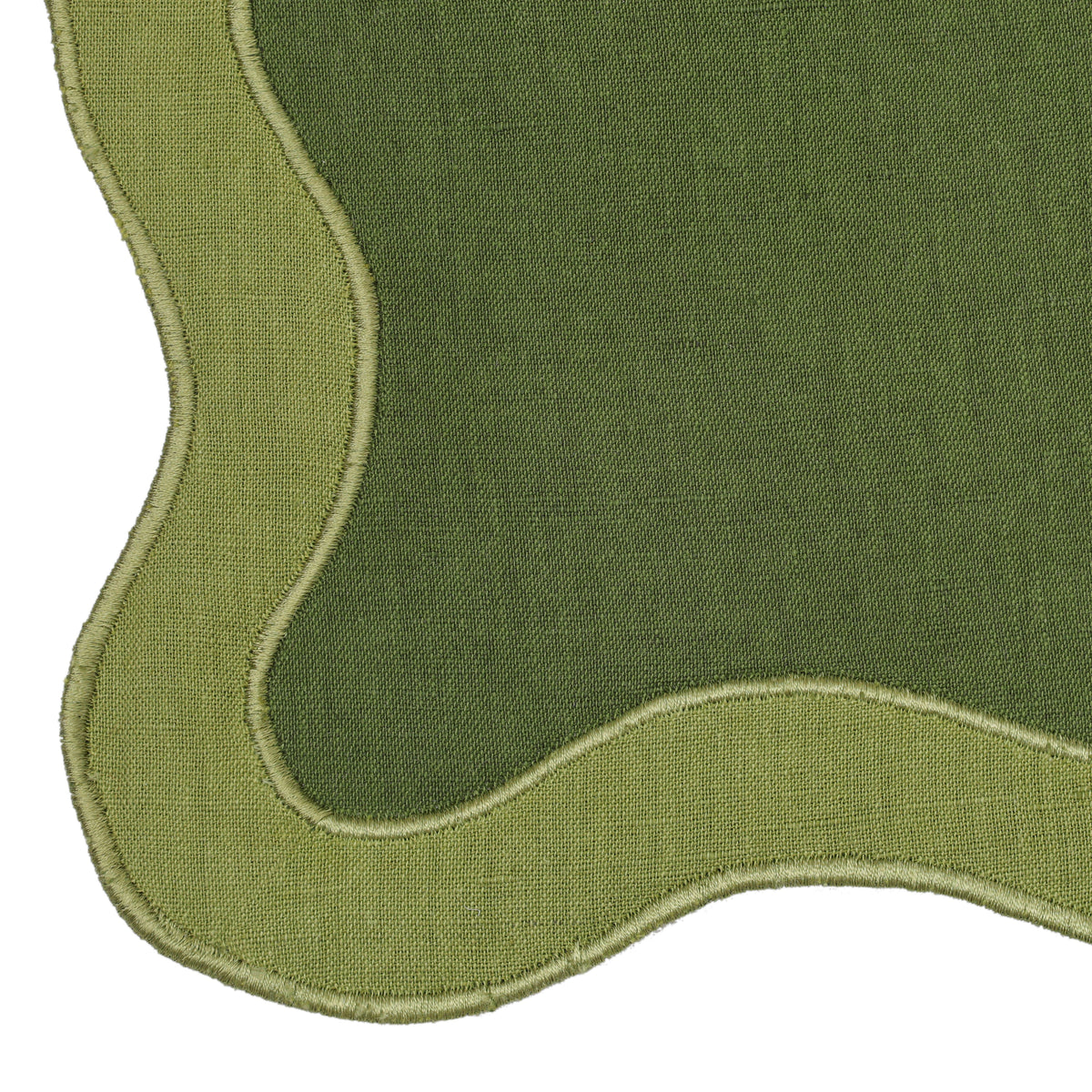 Wavy Challah Cover - Green