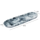 Mera Black &amp; White Long Resin Serving Platter