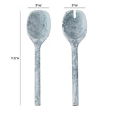 Mera Resin Serving Spoons - Set of 2 - Black and White