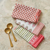 Crissy Cotton Canvas Printed Napkins - Set of 4 - Pink