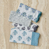 Crissy Cotton Canvas Printed Napkins - Set of 4 - Blue Cornflower